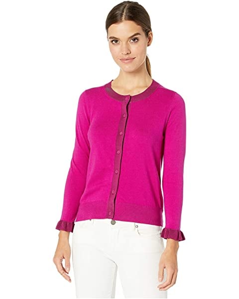 Kate Spade New York Ruffle Cardigan | Where to Shop the Clothes on Zoey ...