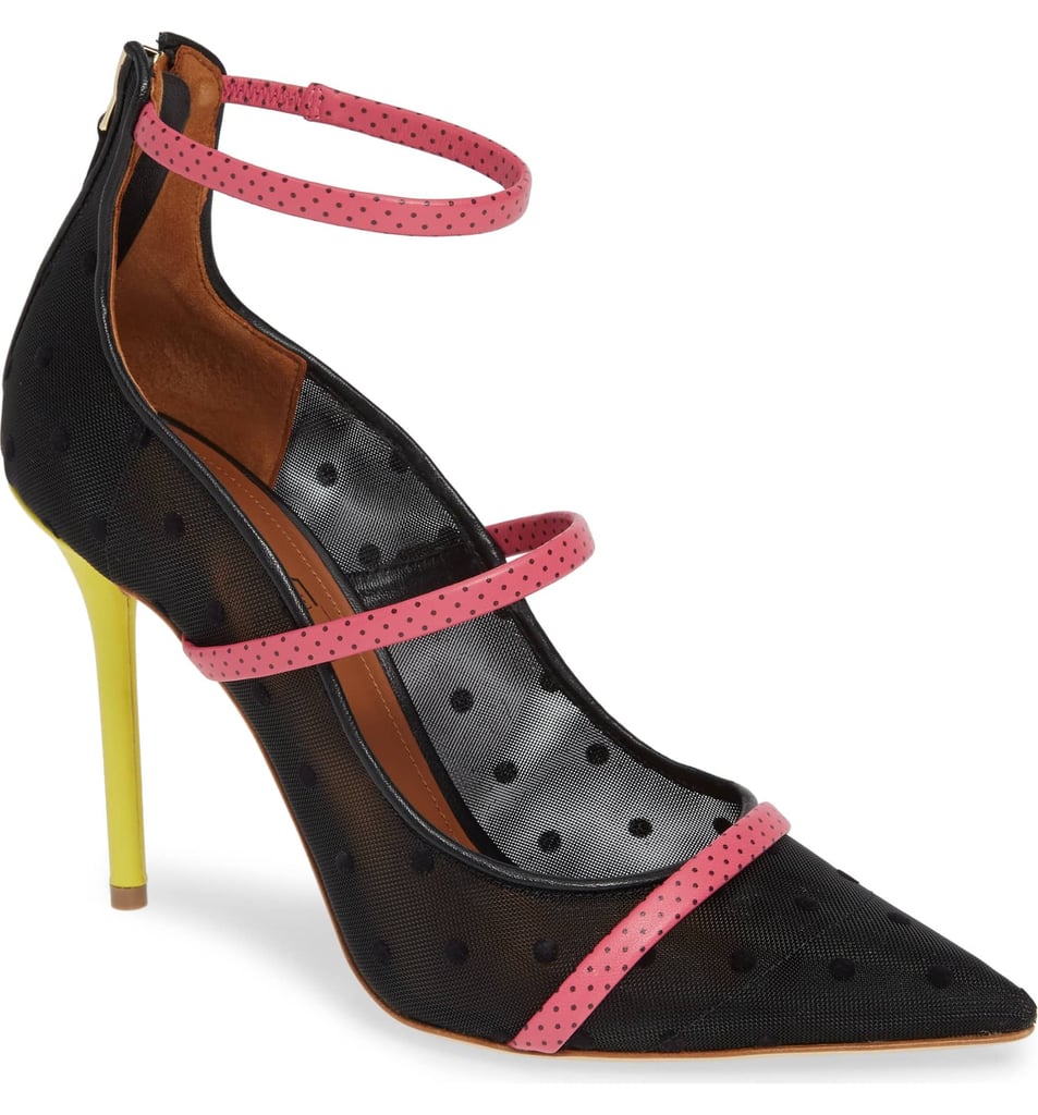 Malone Souliers x Emanuel Ungaro Robyn Polka Dot Ankle Strap Pump