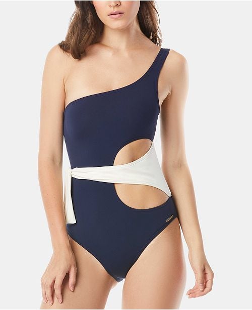 Vince Camuto Colorblocked One-Piece Swimsuit