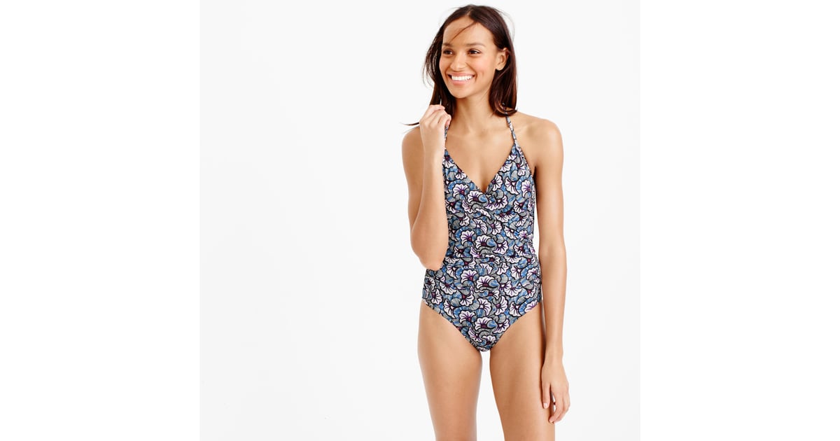 First Trimester J.Crew Halter Wrap OnePiece Maternity Bathing Suits