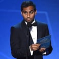 Aziz Ansari Thanks Netflix, Talks About Tiny Hot Dogs in His Critics' Choice Acceptance