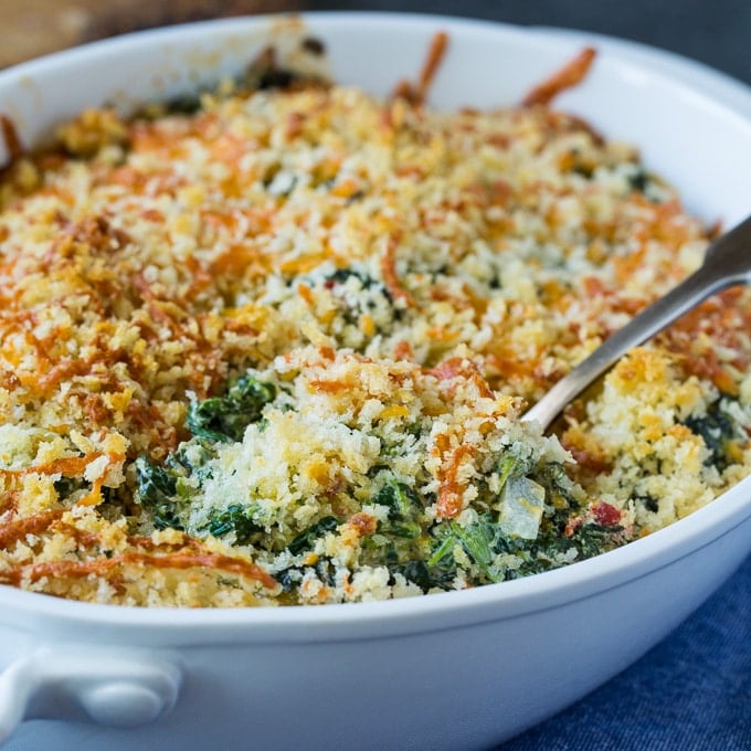 Unique Thanksgiving Side Dish: Pimento Cheese Creamed Spinach