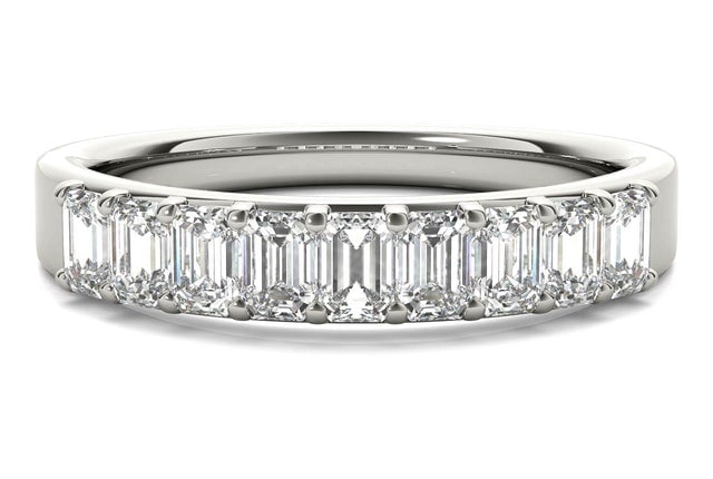 Ritani Nine-Stone Emerald Cut Diamond Wedding Ring
