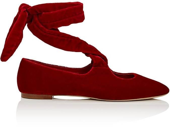ankle tie flats