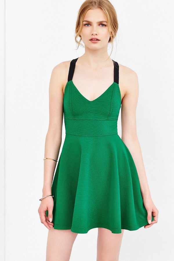 Silence + Noise Emerald City Wide-Strap Mini Dress ($69)
