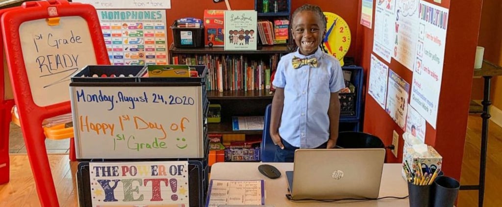 First Grader's Affordable At-Home Classroom Learning Setup