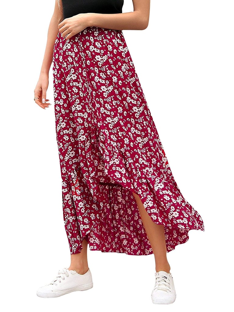 Simplee Women's Summer Boho Beach Midi Skirt