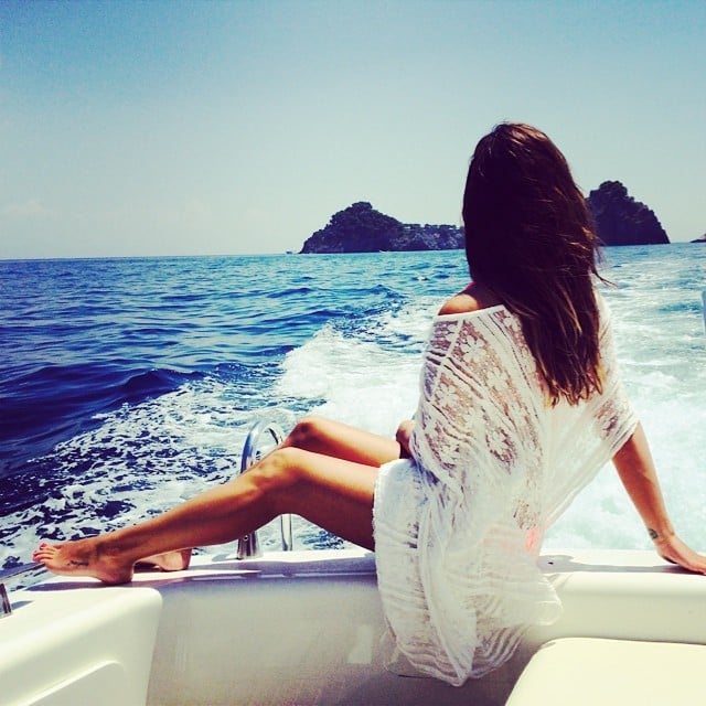 Lea's toned stems were front and center in this gorgeous picture of her view in Italy. 
Source: Instagram user msleamichele