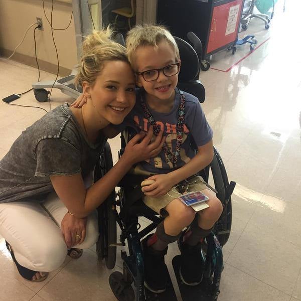 Jennifer Lawrence at Shriners Hospital For Children