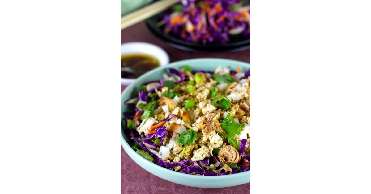 Chicken Larb Salad With Red Cabbage Healthy GroundChicken Recipes POPSUGAR Fitness Photo 13