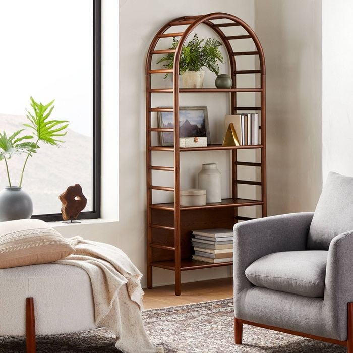 Book Club: Threshold Designed With Studio McGee Holladay Curved Wooden Bookcase