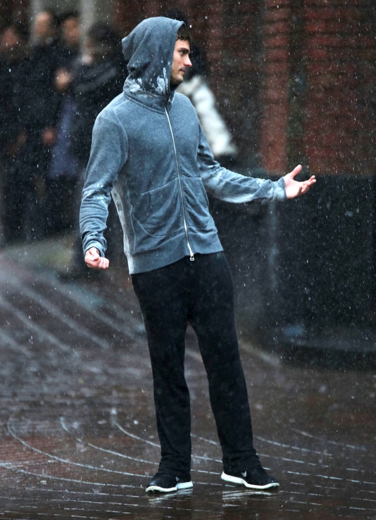 Jamie Dornan Running In Rain Fifty Shades Of Grey Photos Popsugar Entertainment Photo 11
