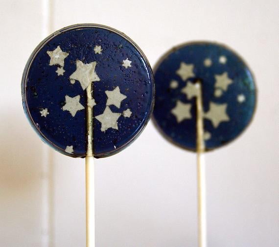 Starry Night Wedding Favour Lollipops