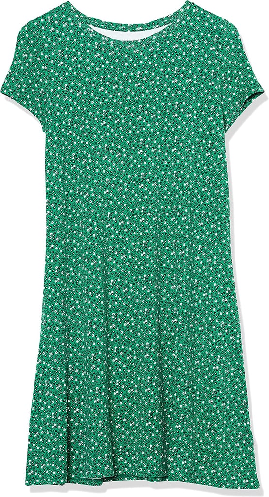 Amazon Essentials Women's Short-Sleeve Scoop Neck Swing Dress