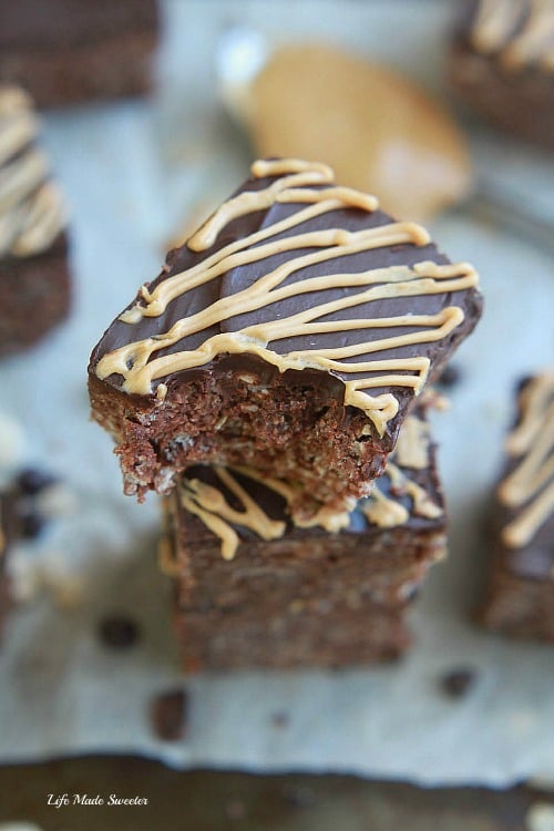 Double Chocolate Peanut Butter Rice Krispies Treats