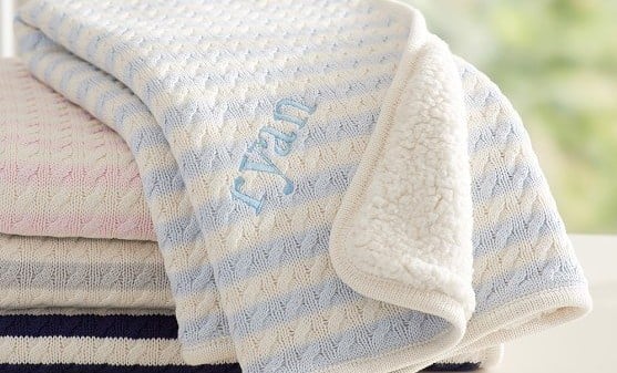 Pottery barn new arrivals monogram baby blanket