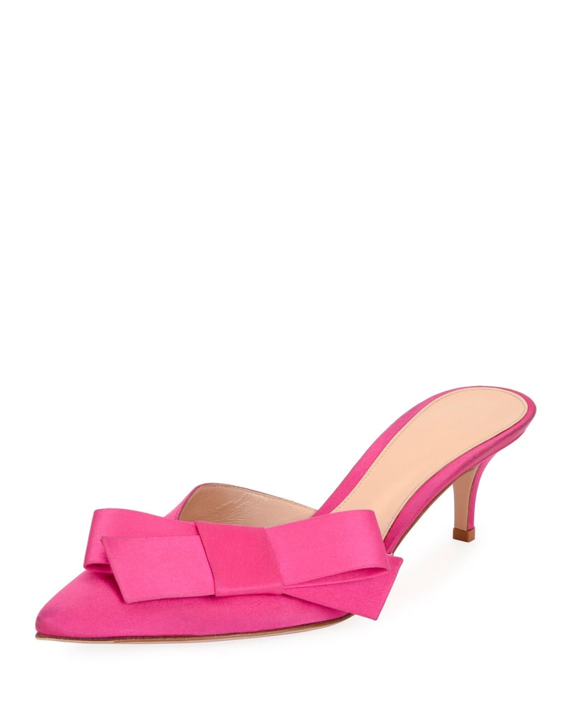 Gianvito Rossi Satin Bow Mule