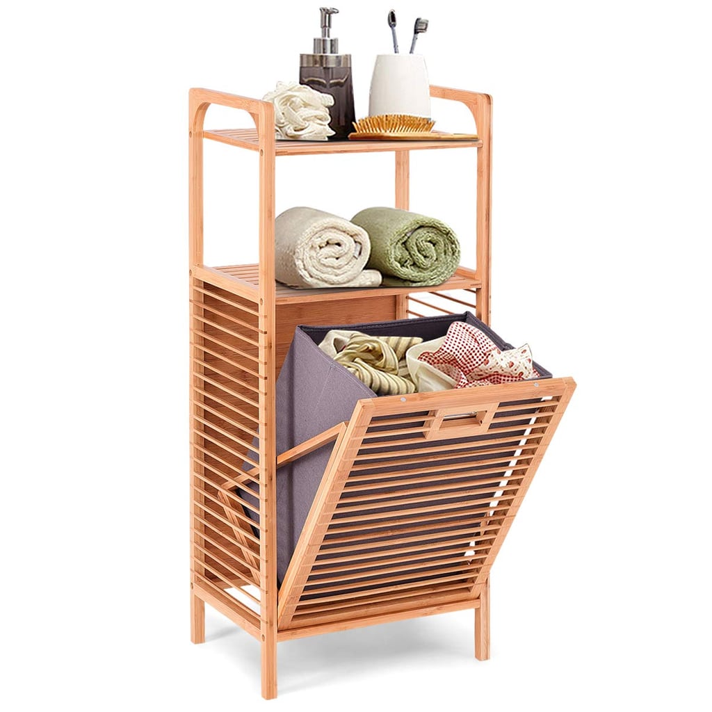 Giantex Tilt-Out Bamboo Laundry Hamper