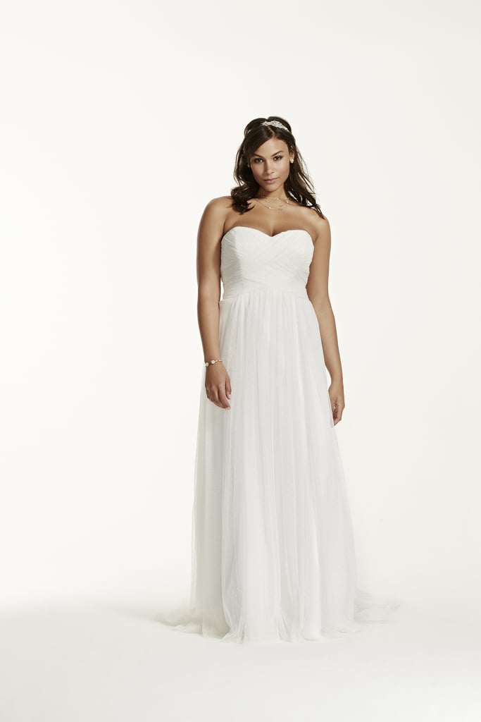 Dot Tulle Sweetheart Neck Dress ($449)