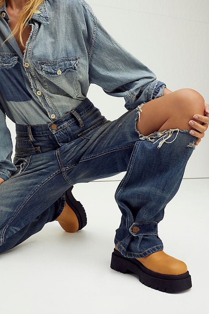 Free People Sandrine Super Rip Boyfriend Jeans