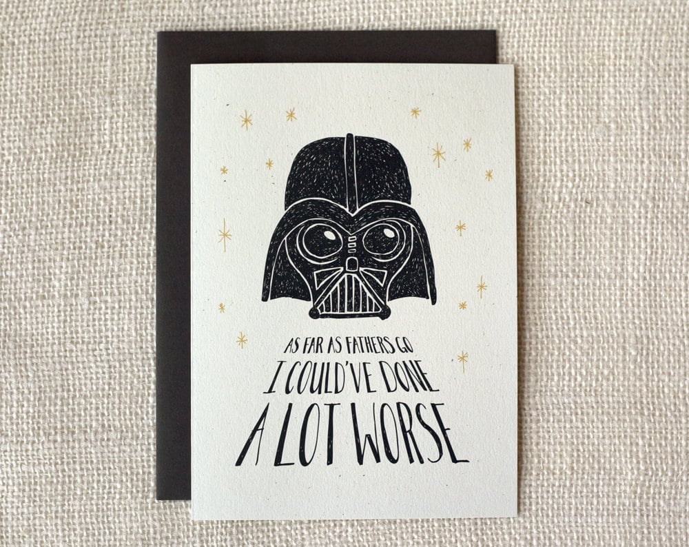 Star wars fathers day cards sale