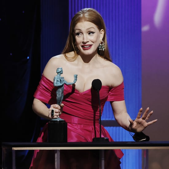 Jessica Chastain Talks Tripping at the 2023 SAG Awards