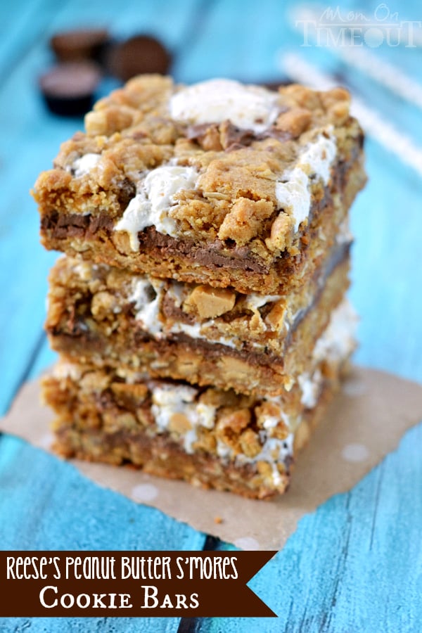 Reese's Peanut Butter S'mores Cookie Bars