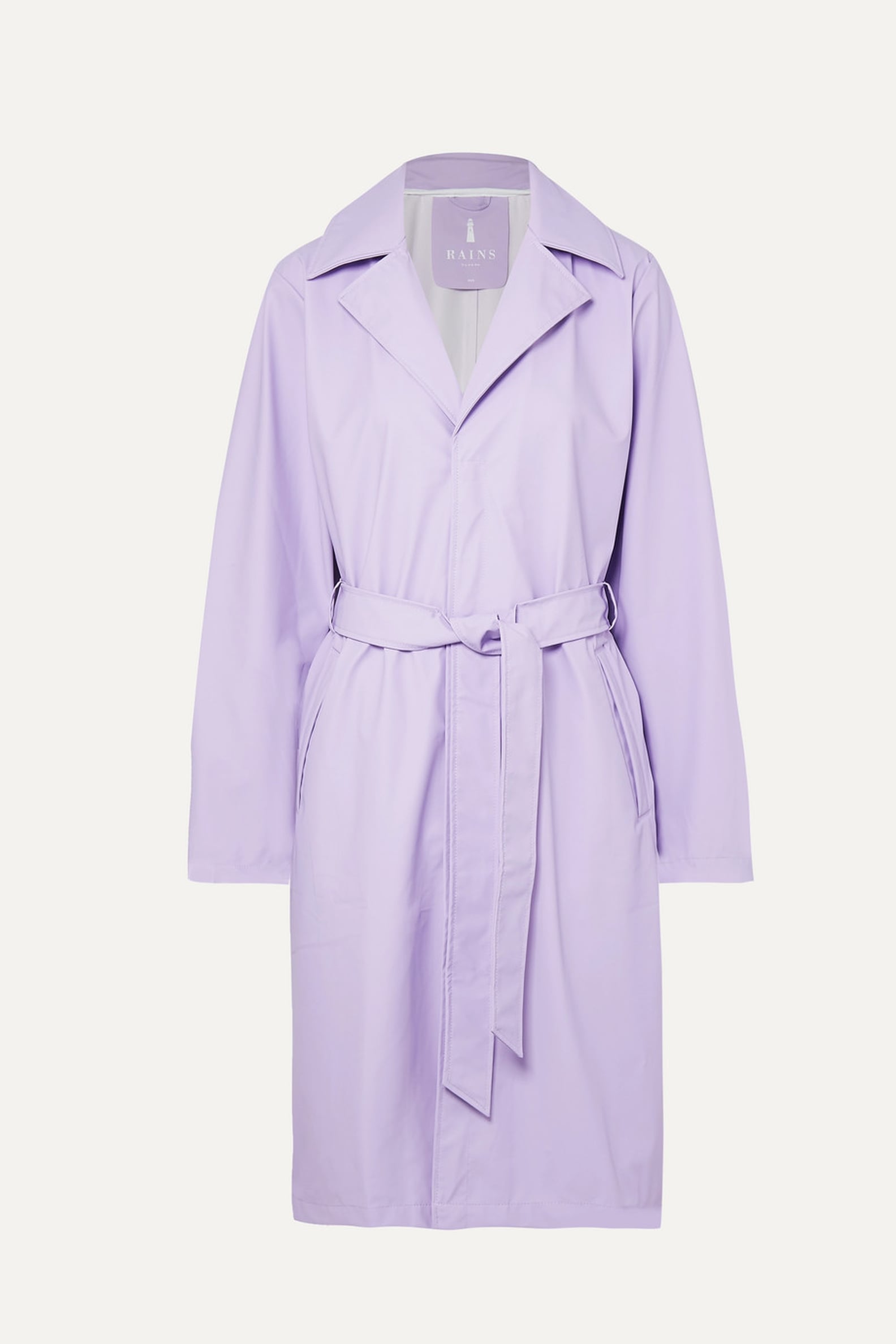 Hailey Baldwin in Lavender Coat With Justin Bieber | POPSUGAR Fashion