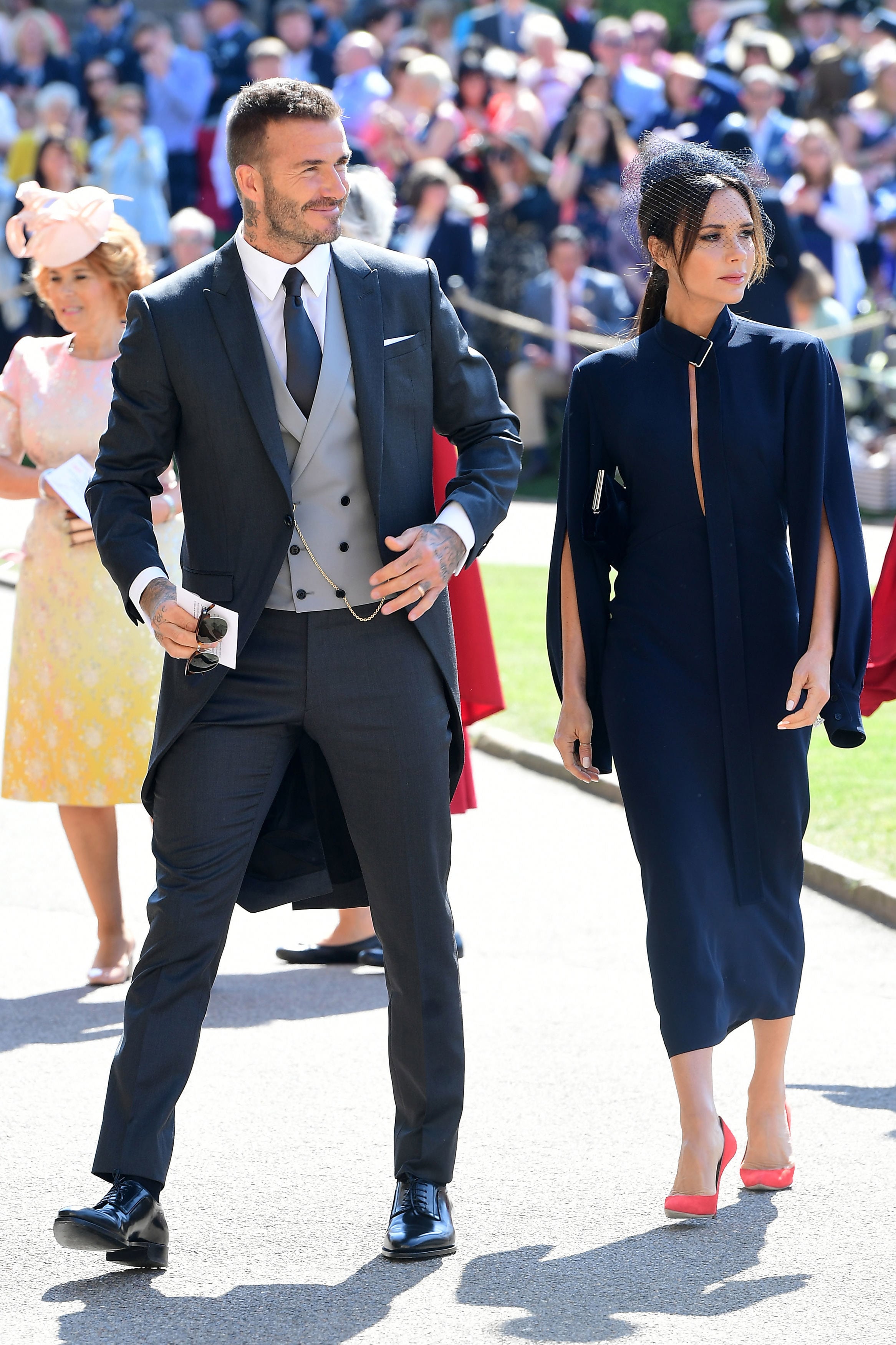Victoria beckham royal wedding top dress