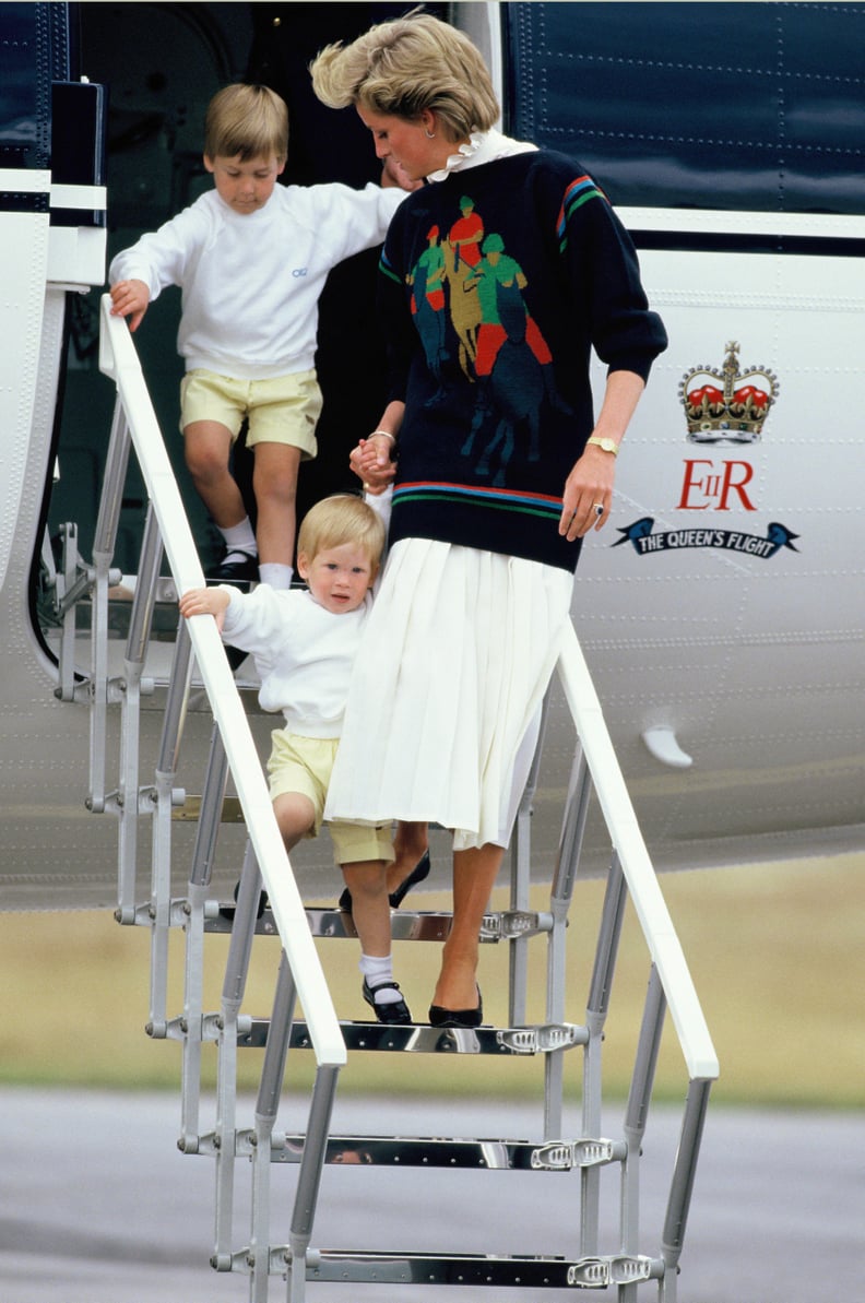 Diana Arriving in Scotland With William and Harry, 1986