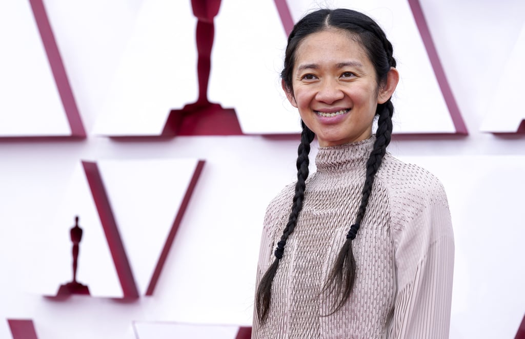 Chloé Zhao's White Sneakers and Hermès Gown at 2021 Oscars
