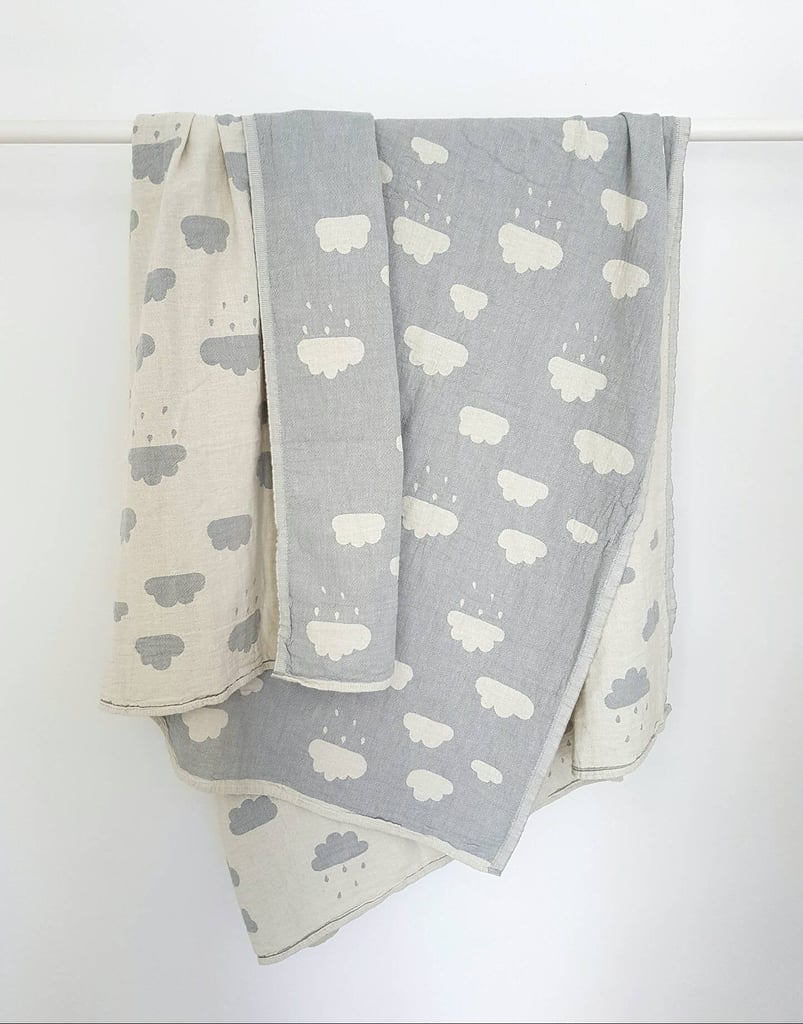 Gray Clouds Blanket Throw