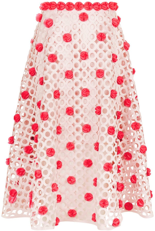 Paskal Blush Pink Laser-Cut Skirt ($880)