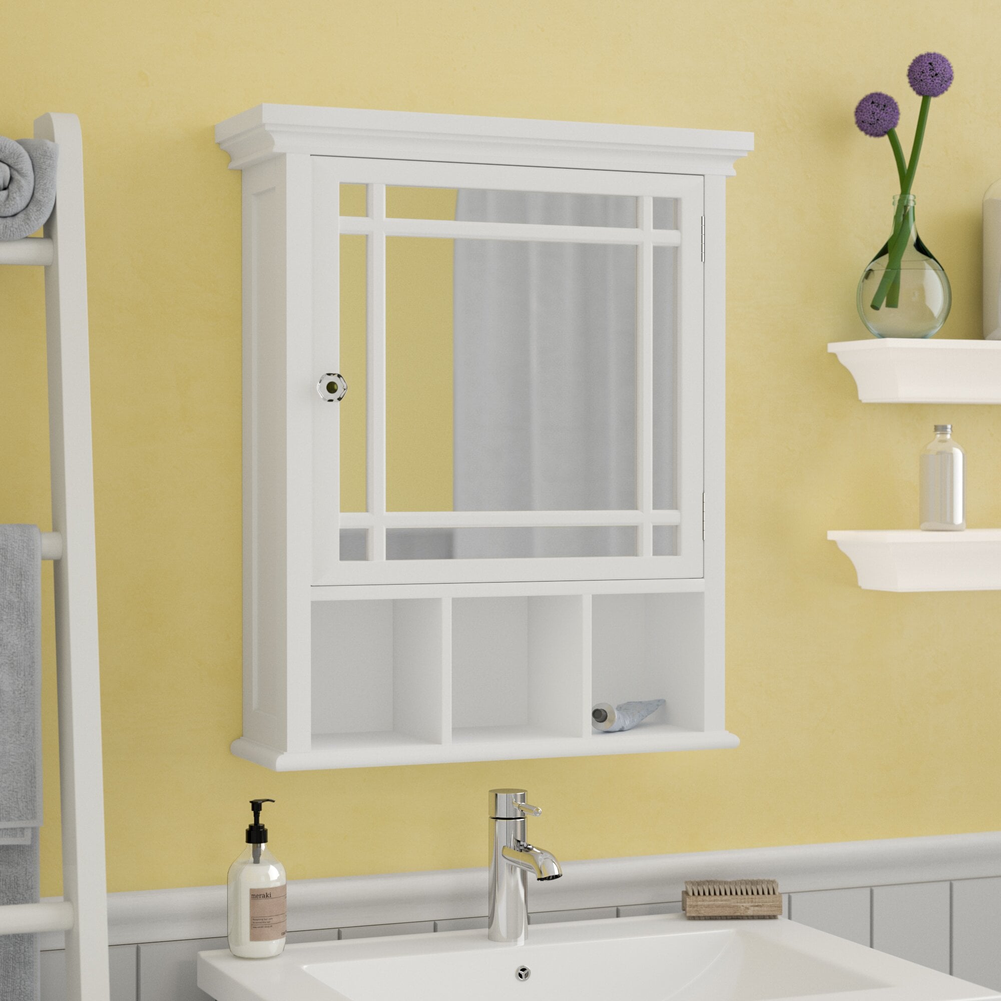 Surface mount framed medicine cabinet sale