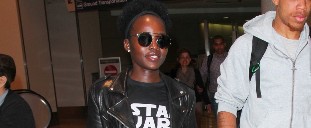 Lupita Nyong'o Wears an "Estar Guars" T-Shirt