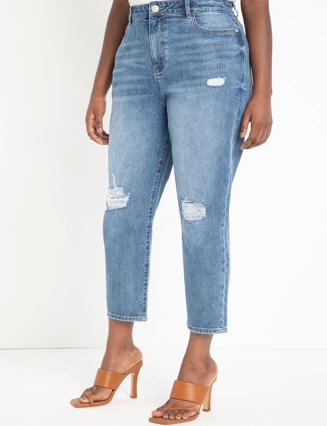 Eloquii Gena Fit Stretch Denim Mom Jean