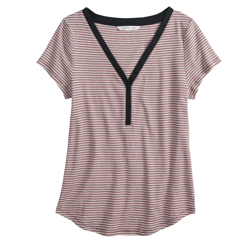 POPSUGAR Henley Stripe Tee