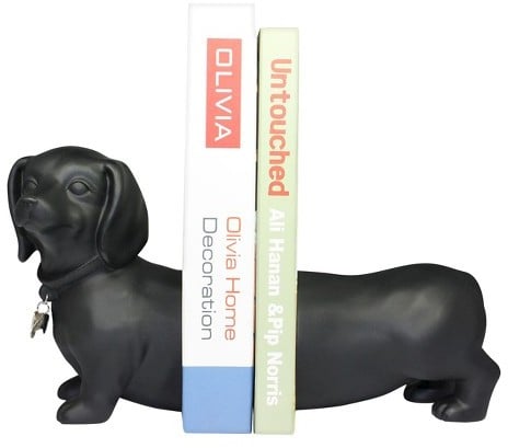 Danya B. Danya B Cement Dogs Bookend Set — Black