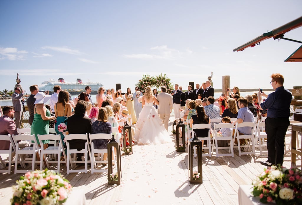 The Caribbean Sea (and the Disney Dream) served as the beautiful backdrop for the ceremony.