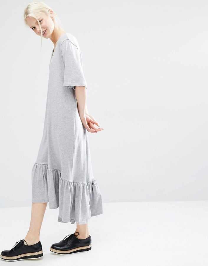 Monki Ruffle Hem Midi Dress ($49)