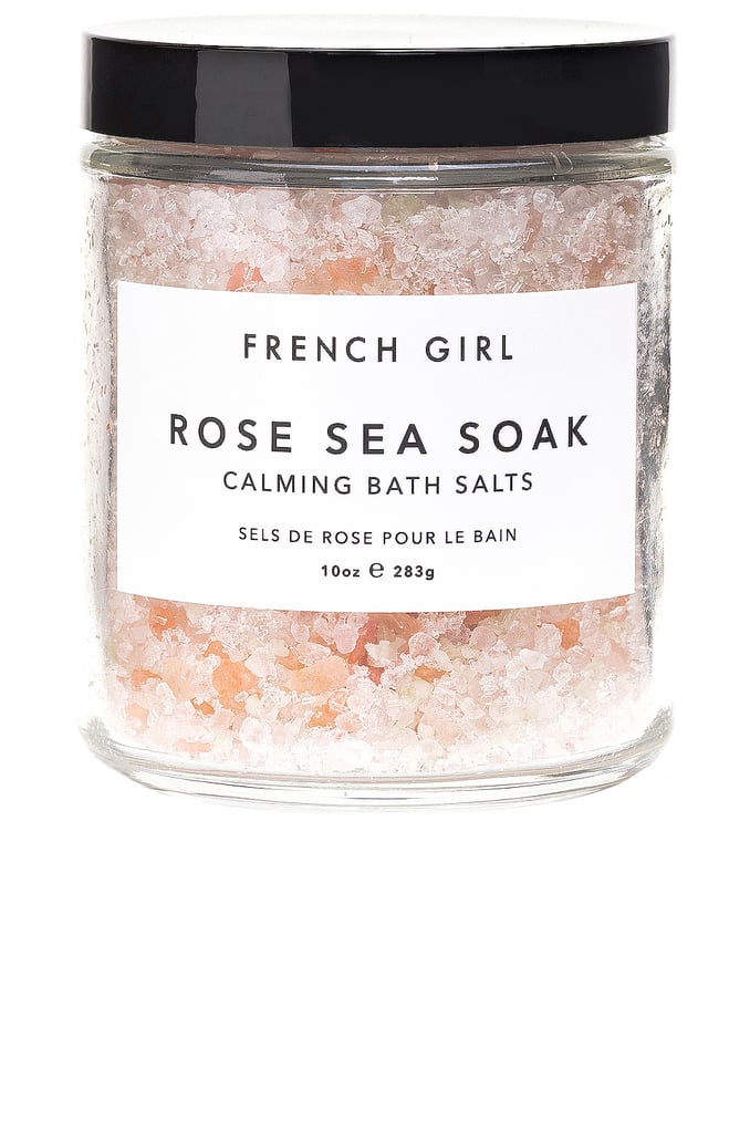 浴盐:法国女孩玫瑰海泡平静的浴盐