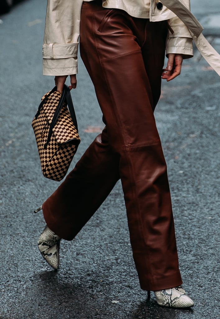 The Outfit Formula: Vintage Leather Pants + a Vintage Coat + a Sweater + Boots + a Bag