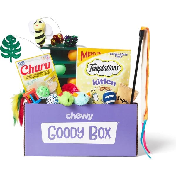 Best Pet Toys Deal: Chewy Goody Box with Kitten Toys & Treats