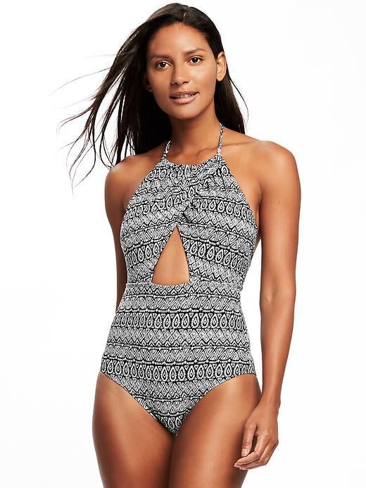 Old Navy Wrap-Front Halter Swimsuit For Women