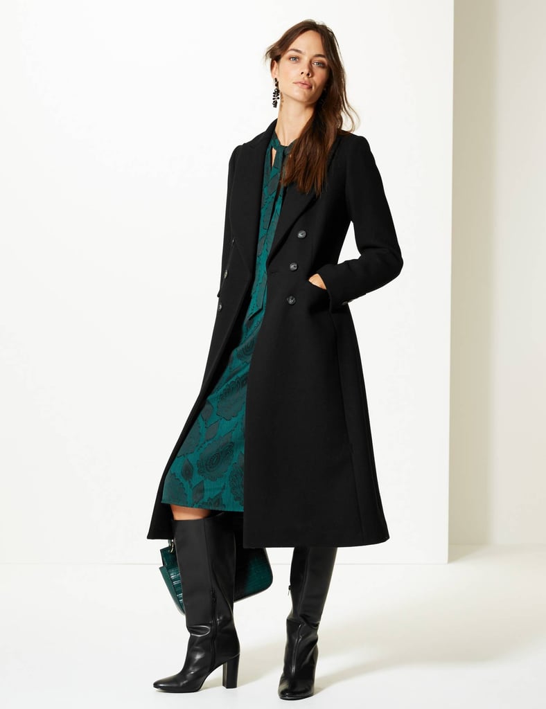 M&S Collection Wool Blend Double Breasted Coat