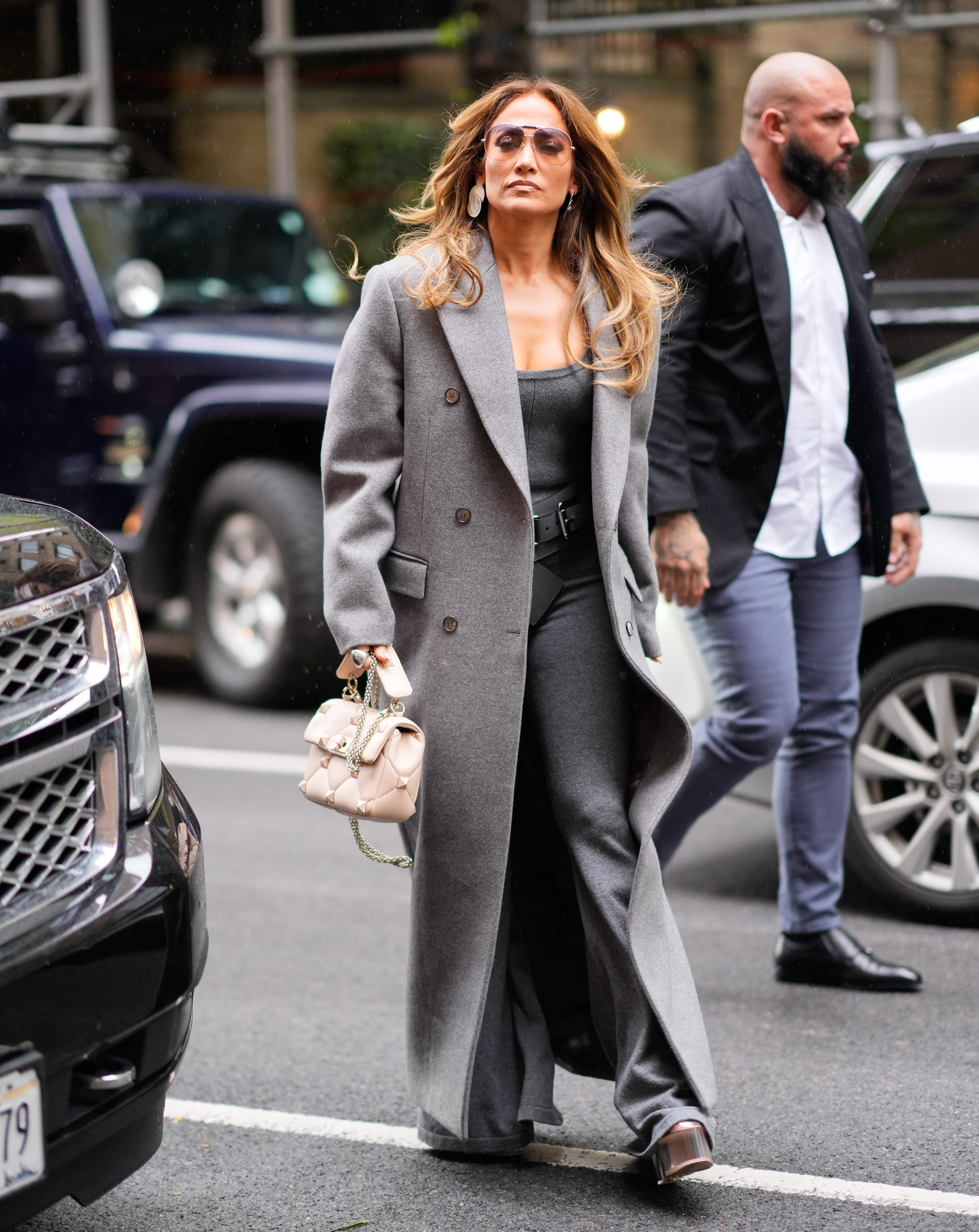 Jennifer Lopez's Monochrome Michael Kors Outfit in NYC | Jennifer Lopez Looks Like She's Walking on Air in 6-Inch Invisible Platforms | Fashion UK Photo 7
