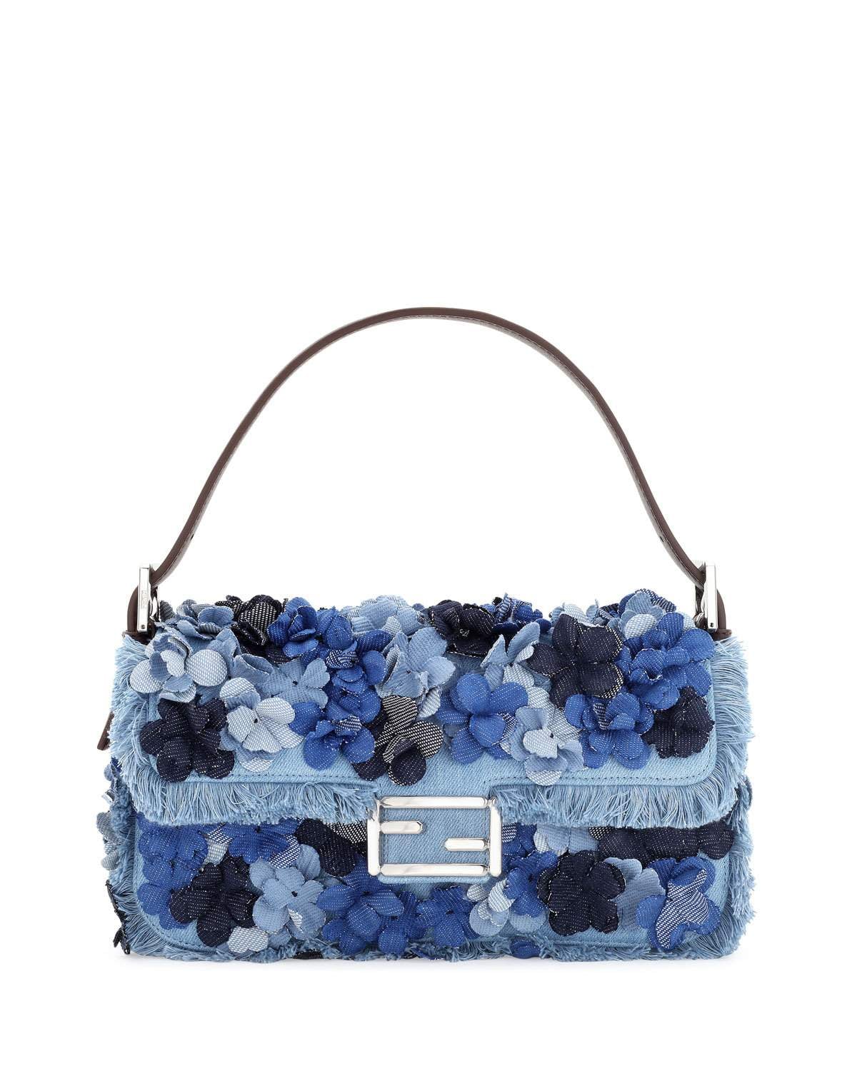 fendi baguette denim bag