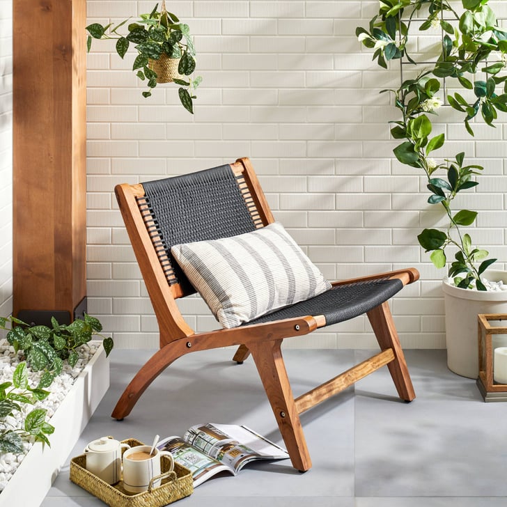 A Jute Chair: Rope Weave Indoor/Outdoor Wood Accent Chair