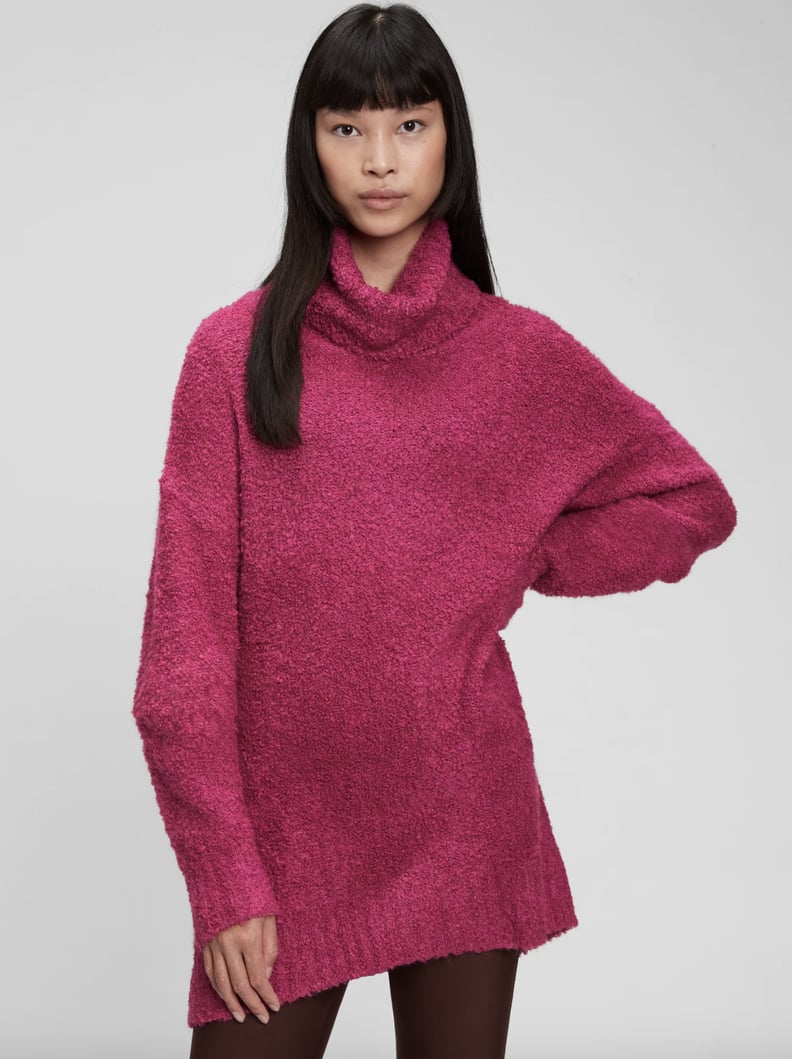 Gap Cozy Boucle Turtleneck Tunic Sweater