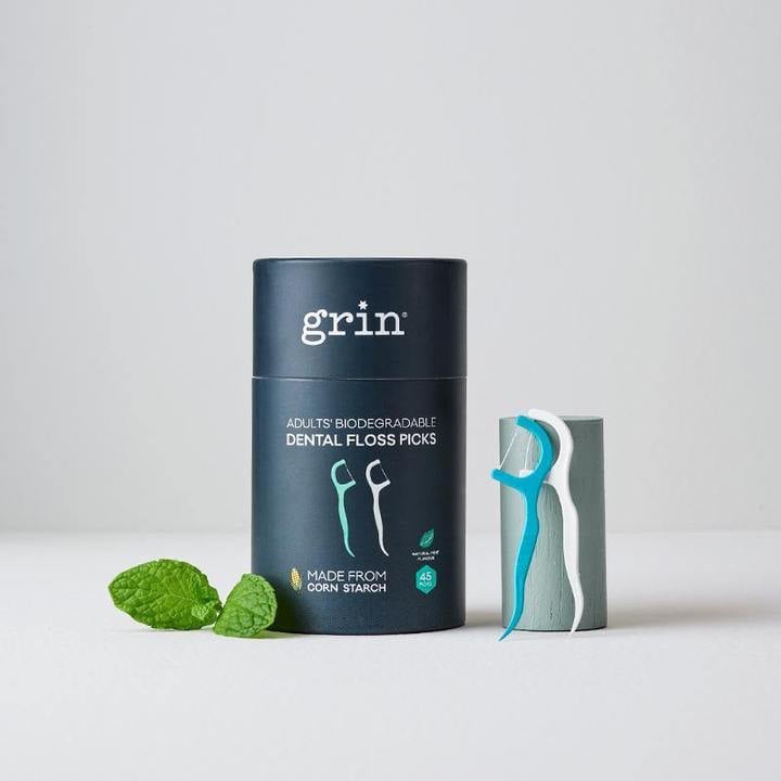 Grin Adults Biodegradable Dental Floss Picks